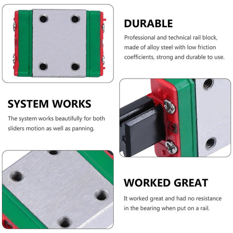 Slick Mini Linear Guide Rail Block Slider Made From Durable Alloy Steel with low friction design, ideal for precision applications.