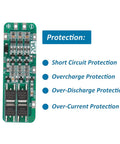 6 Pack Heavy Duty 3S 20A BMS Battery Management System For 18650 Li Ion Cells 12.6V with protection features displayed.