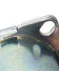 Close-up of metal corner of toilet flush valve solenoid assembly for infrared sensor flusher compatible with Toto diaphragm repair kit
