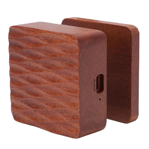 Wooden Magnetic Wall Sconce Night Light With Gravity Sensor, Dimmable And Rechargeable, showcasing side view and charging port.