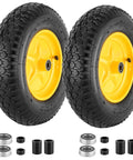 Beefy 16 Inch Pneumatic Wheelbarrow Tire And Wheel Set With 4.80/4.00-8 Size And 5/8 And 3/4 Inch Bearings, 2 Pack