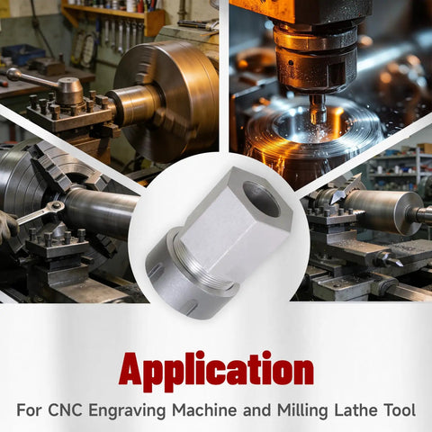 ER-32 Hex Collet Block Holder for CNC Lathe and Engraving Machines in tool application setup