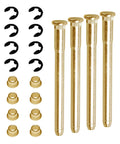 4 Piece Door Hinge Pins And Bushings Kit For Ford F100 F150 F250 F350 And Bronco 1980 1985 And 1996 Models, Galvanized Steel With Gold Finish