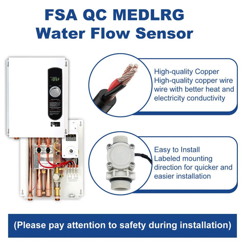 Tankless Water Heater Flow Sensor Replacement For Ecosmart ECO 18 ECO 24 ECO 27 And ECO 36 Keeps Hot Water Flowing No Fuss Install Durable Sensor For Reliable On Demand Heat. copper wire flow sensor and threaded fitting for tankless water heater