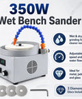 Kickass Heavy Duty Electric Wet And Dry Bench Sander With Three Diamond Discs Providing Rock Solid 0 To 2800 Rpm Adjustable Speed Control for polishing and sharpening.