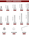 Ultimate 810 Piece M3 Screws Set With 304 Stainless Steel Flat Head Hex Socket Cap Screws Countersunk Bolts Nuts And Washers Metric Machine Screw Assortment For Electronics DIY And General Hardware Projects showing various sizes and pieces with dimensions.