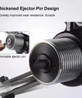 Close-up of the thickened ejector pin on Heavy Duty Hydraulic Bearing Puller With Hand Pump For Serious Wheel Bearing Removal.