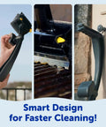 Bristle Free Grill Brush With Steam Power For Outdoor Grills Steel Scraper And Scrub Pad FlexTexture Core close-up of design features