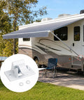 RV Awning Mounting Bracket Replacement Set for Bottom Arm, Heavy Duty Steel and Aluminum Construction, direct fit for awnings
