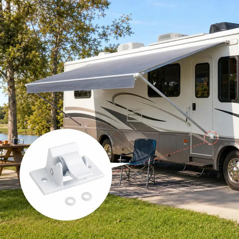 RV Awning Mounting Bracket Replacement Set for Bottom Arm, Heavy Duty Steel and Aluminum Construction, direct fit for awnings