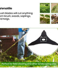 Two Pack 10 Inch 3 Tooth Carbon Steel Brush Cutter Blades With Washers For 20mm Or 25.4mm Arbor cutting brush and weeds