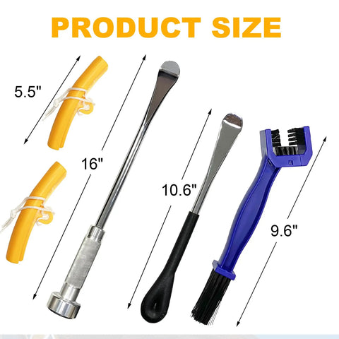 All In One Dirt Bike Tire Change Kit For 16 To 21 Inch Wheels With 15mm 17mm 20mm 25mm Axle Shafts Two 11 Inch Tire