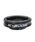 Gravity Top Cap Bicycle Computer Mount For Garmin Replace Your Headset Cap For Front Of Nose Garmin Display On Downhill Enduro Rides Ultra Sturdy Stem Mount Keeps Readout Right Up Front black side view.