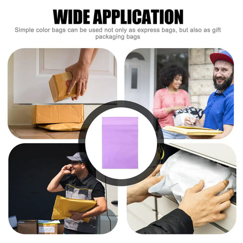 Image showcasing 100 Pack Polyethylene Mail Bags With Waterproof Seal For Dope Durable Poly Mailers Great For Local And Long Distance Shipping Budget Friendly Packaging Supply For Clothing Cosmetics And Small Businesses in use.