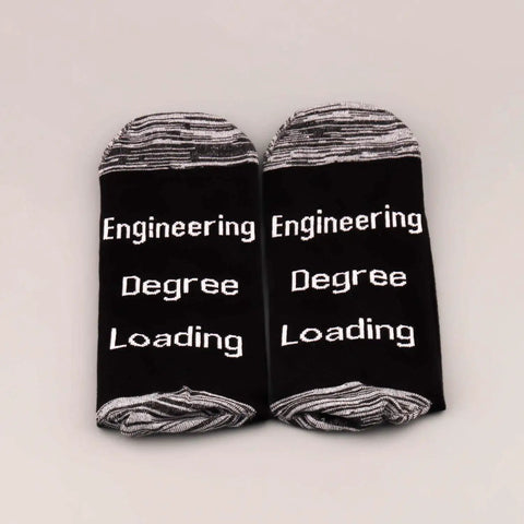 Funny Engineering Socks Gift For Him Two Pair Set Mid Calf Unisex Size 4-13 Ideal Graduation Gift For Engineering Students