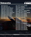 Fitments list for Toyota and Lexus vehicles compatible with 20 Pcs Engine Cover Clips Grille Push Type Retainer Fasteners