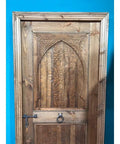 Carved Barn Door Natural Finish Made To Order Customize Your Size Choose Double Sliding Or Hinged Interior Exterior Front Door For Antique And Modern Homes No Glass Or Hardware Included with intricate wood carvings visible