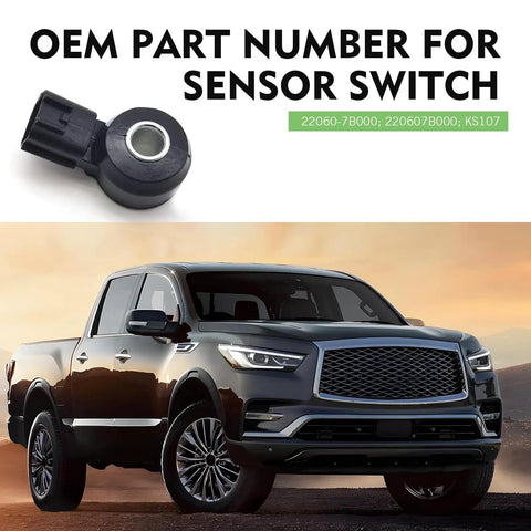 Plug And Play Ignition Knock Sensor Replacement For Car Engine Detonation Detection Fits Most Vehicles Direct Oem Style With Two Pin Connector Black Color That Gets Your Ride Back In Top Shape, black OEM sensor switch with 2-pin connector for truck engine use