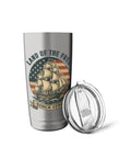 Patriotic Sailboat Stainless Steel Insulated Tumbler For Cold And Hot Beverages Red White And Blue Fourth Of July Gear For Independence Day