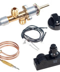 Gas Fire Pit Ignition Kit With Flame Failure Safety Valve Push Button Ignition No Fuss Brass Burner Control Valve Set components