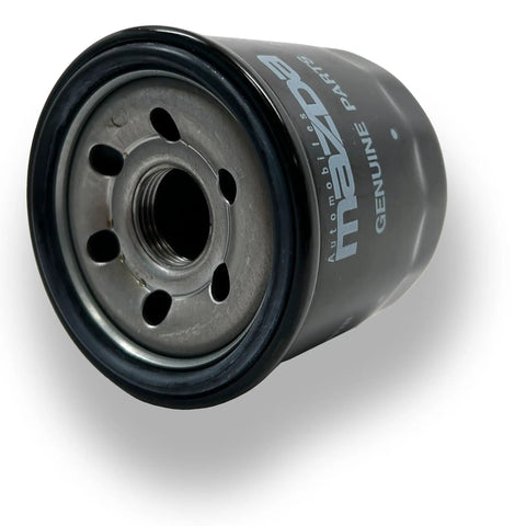 Close-up of oil filter from Three Pack Oil Filter Replacement Kit With OEM Cartridge, Compatible With Select 1995-2024 Vehicles, OE B6Y1-14-302A