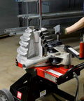 Gardner Bender B2000 Cyclone Electric Conduit Bender for 1/2 to 2 Inch EMT Rigid Al and IMC Pipe in use with operator.