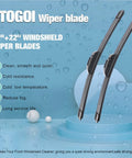 Street Ready Slick J Hook Windshield Wiper Blades 22 Plus 22 Inch heavy duty OEM quality for cleaner visibility in any weather.