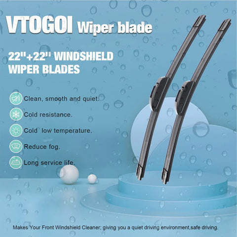 Street Ready Slick J Hook Windshield Wiper Blades 22 Plus 22 Inch heavy duty OEM quality for cleaner visibility in any weather.