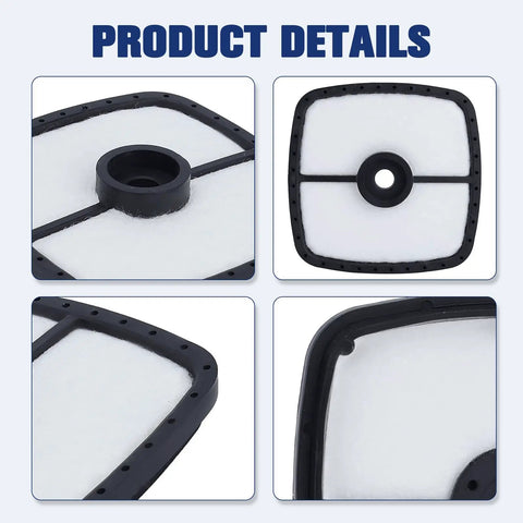 Close-up of Echo SRM 225 Air Filter Replacement, 2-5/8 x 2-5/8 inches, for Echo PAS 225, PB 250, GT 225 weedeater blower