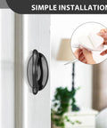 2 Pack Self Stick Instant Cabinet Drawer Handles Self Adhesive Pull Handles used on door, white finish, easy install