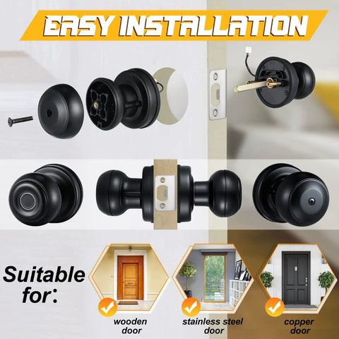 Smart Fingerprint Keyless Entry Door Lock With App Control installation guide and compatibility with different door types