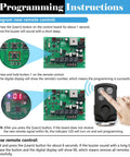 Programming instructions for Replacement Gate Opener Remote For JUJIANG And GYXEL Openers, keychain transmitter in use.