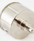 1.75 Inch Diamond Tile Hole Saw With Pilot Bit, triple-layer diamond coating, removable center drill bit, triangular shank.