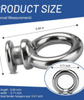 Replacement Boat Fender Eye Set for Quick Release Bumper Hanger Clips and Locks, stainless steel marine fender eye dimensions.