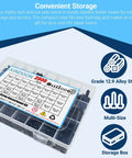 Massive 2000-Piece Countersunk Socket Head Screw Set M3 M4 M5 M6, 12.9 Grade Alloy Steel in storage box