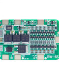 Beefy 6S Lithium Battery BMS Board 25.2V 15A 18650 Cell Protector Smart Charging Module circuit board top view.