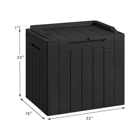 30 Gallon Resin Deck Box Waterproof Outdoor Storage Box For Patio Furniture Pool Accessories Indoor Cushion Storage