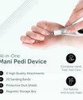 No Sweat Cordless Electric Nail File Drill Kit With Salon Grade Manicure Pedicure Set For Stubborn Toenails in use on nails.