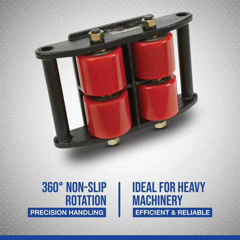 Industrial Grade Heavy Duty Machinery Mover with 360 Degree Swivel Polyurethane Rollers designed for heavy machinery handling.