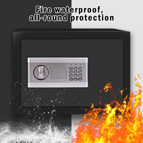 Heavy Duty Safe Box Security Cabinet With Digital Keypad Alarm LED Indicator And Triple Lock Core Anti Theft For Cash Jewelry And Guns Fireproof Safe Cabinet Includes Expansion Nails And Battery Pack