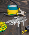 Homoyoyo Wire Pulling Tool Junction Box Cable Threading Aid Easy Solo Conduit Installation Electrical Box Wiring Fast Guide Helper For Electricians 10.94 X 2.95 X 2.36 Inches shown with wires and tape.