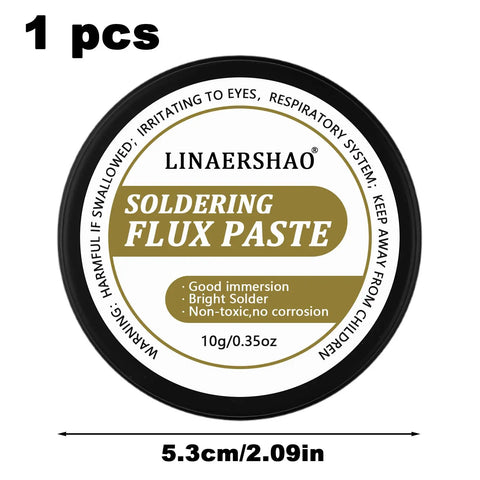 1 pcs 10g No Clean Solder Flux Paste Yellow Wetting Formula For Electronics Soldering Improves Weldability And Insulation Leaves Minimal Residue With Low Smoke Odor Free Solder Grease For DIY Hobbyists And Pros, metal tin