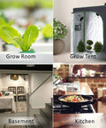 Collage showing grow room, grow tent, basement, and kitchen environments for 8 Inch Inline Duct Fan With 831 CFM And EC Motor.