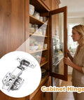 Soft Close Overlay Cabinet Hinges Stainless Steel Concealed Door Hardware Dope Ultra Sturdy Straight Fixed Heavy Duty Wardrobe Hinges Quiet Damper For Home Cupboards Bedroom 12.5x4.8 Cm