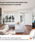 Living room with 3 Inch LED Recessed Downlight 5W Dimmable Ceiling Fixture 40W Halogen Equivalent CRI80 5000K Daylight White