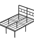 Built Tough 18 Inch Queen Metal Bed Frame With Attached Headboard, open view highlighting slats and sturdy design.