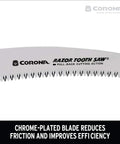 Razor Tooth 10 Inch Folding Pruning Saw With Curved Steel Blade And Ergonomic Non Slip Handle Lock Back For Gardening Tree Trimming Camping Biking And Backpacking close-up