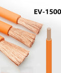 Wicked Durable EV Silicone Rubber High Temp Power Cable Oxygen Free Copper Braided Foil Shielded 1500V Rated showing copper strands.