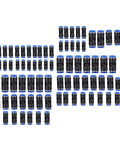 Rock Solid 80 Pcs Pneumatic Tube Connector Kit With PBT Air Hose Fittings And Zinc Alloy Adapters For Push To Connect PE PU PA PVC Nylon Tubing Up To 12mm OD, Perfect For High Pressure Air Line Jobs, assorted push-fit connectors