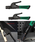 Heavy Duty Welding Electrode Holder Pliers With Non Slip Grip For 600A And 800A Stick Rods Efficient Copper Clamp Tool showing clamp details and grip design.